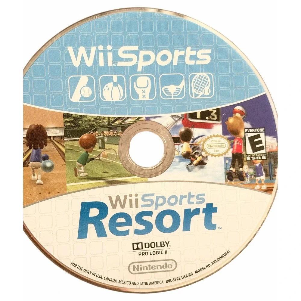 Wii Sports & Wii Sports Resort - 2 in 1 Combo Disc Only Nintendo Wii Tested